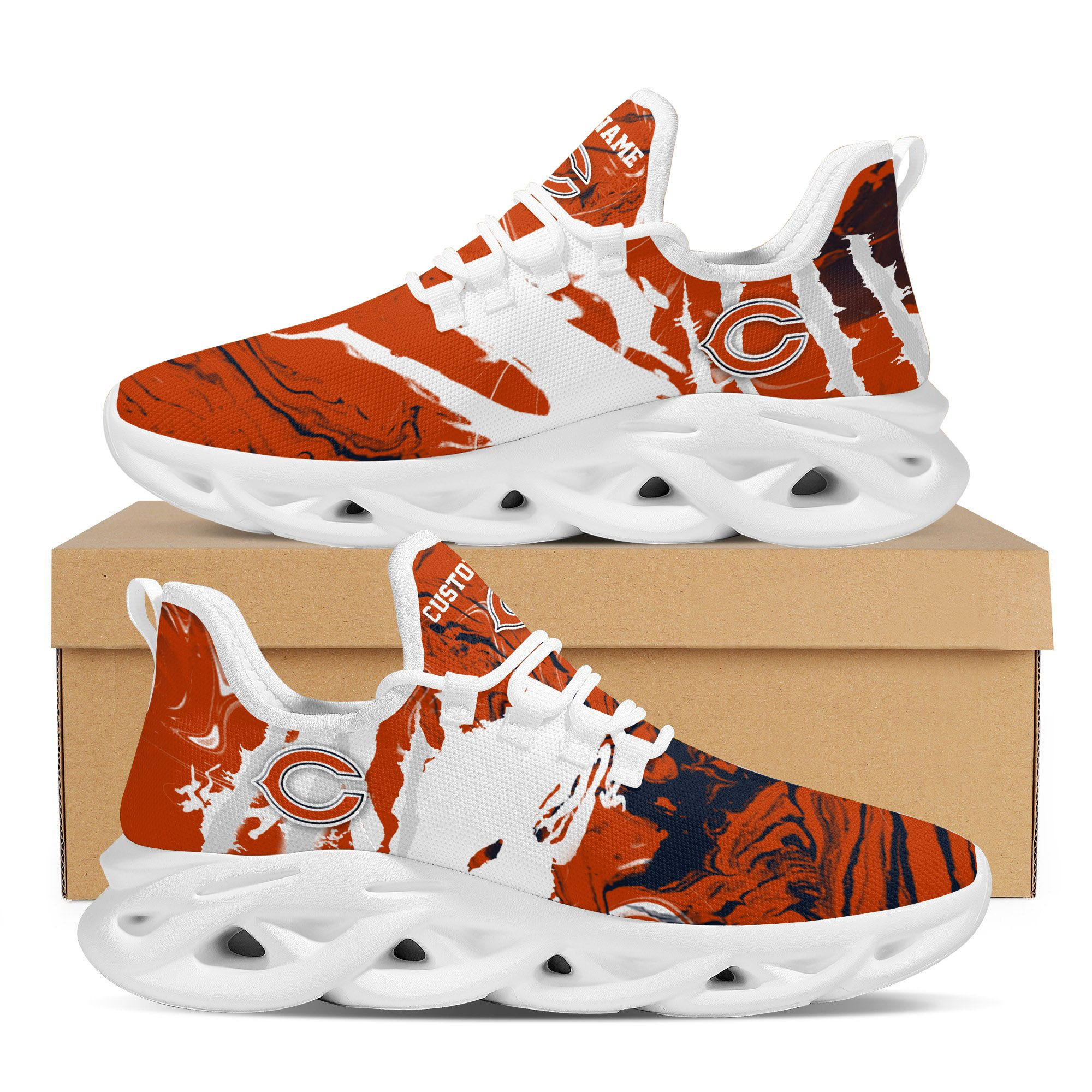 Chicago Bearsamerican Football Team Trending Custom Personalized With Name Max Soul Clunky Sneaker Shoes For Men Women