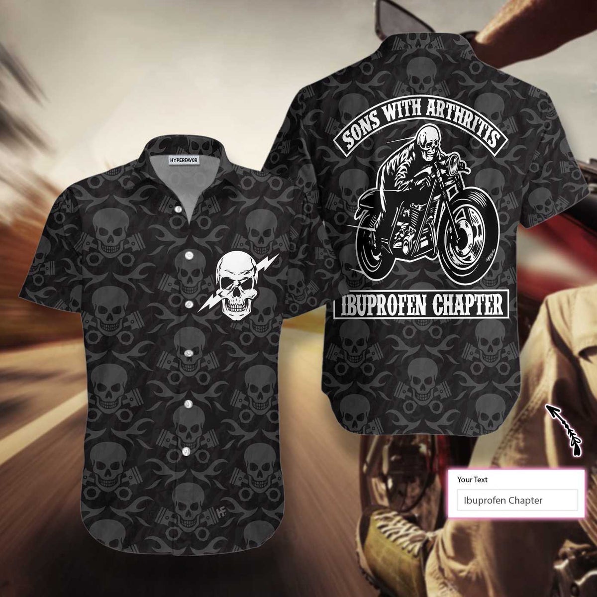 Sons With Arthritis Motorcycle Custom Name Aloha Hawaii Shirts For Men Women Ha66827