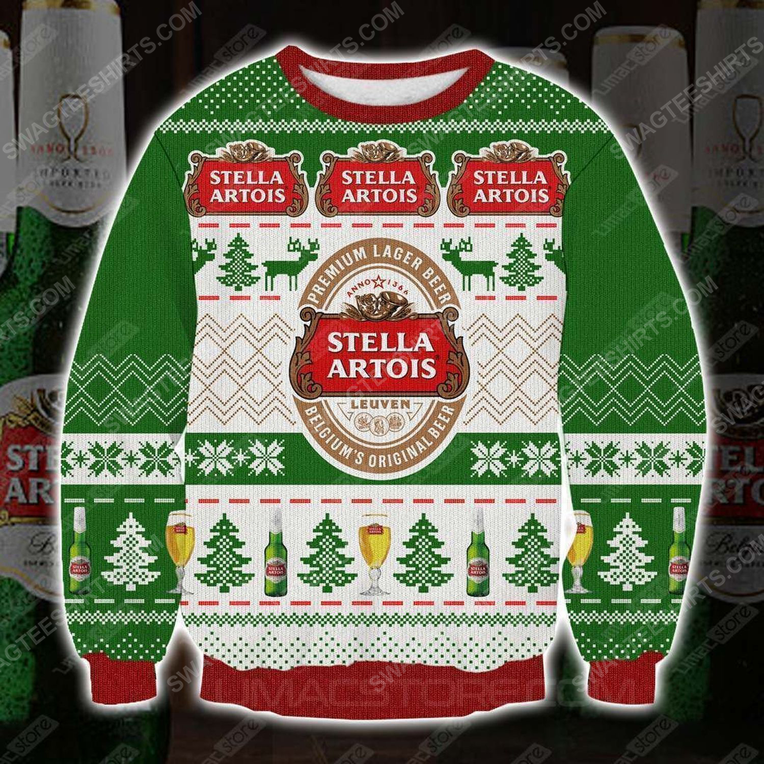 [Special Edition] Stella Artois Premium Lager Beer Ugly Christmas Sweater – Maria