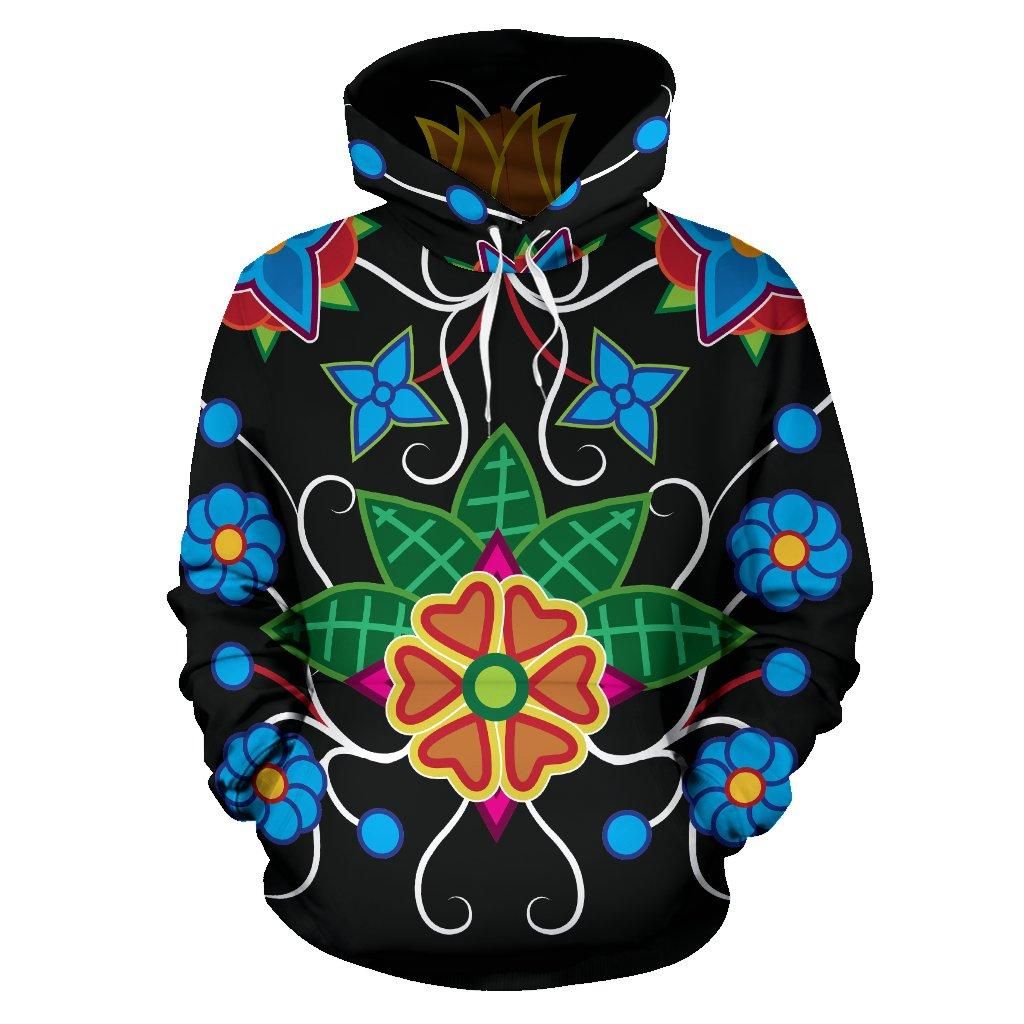 Floral Beadwork-02 Sokapi Hoodie