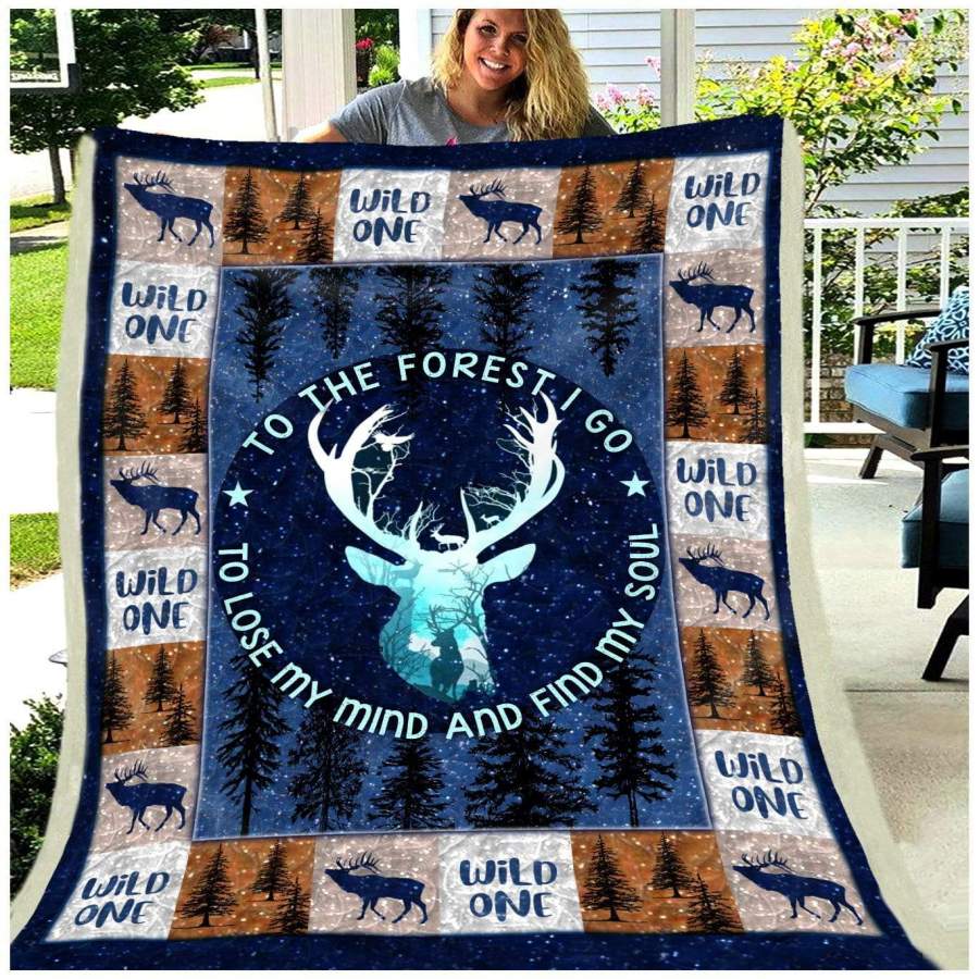 Blanket Giving Deer Lovers To The Forest I Go To Lose My Mind