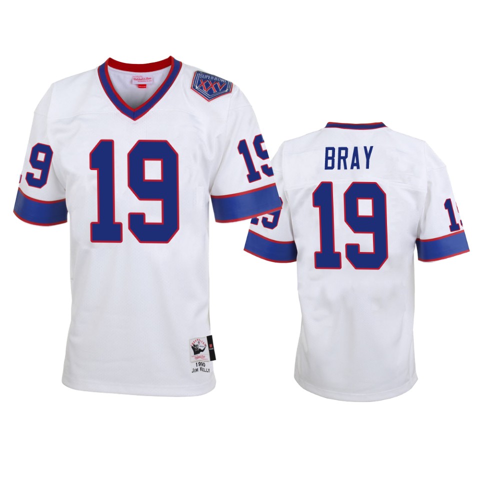 Buffalo Bills Quan Bray White Vintage Replica Jersey – Men