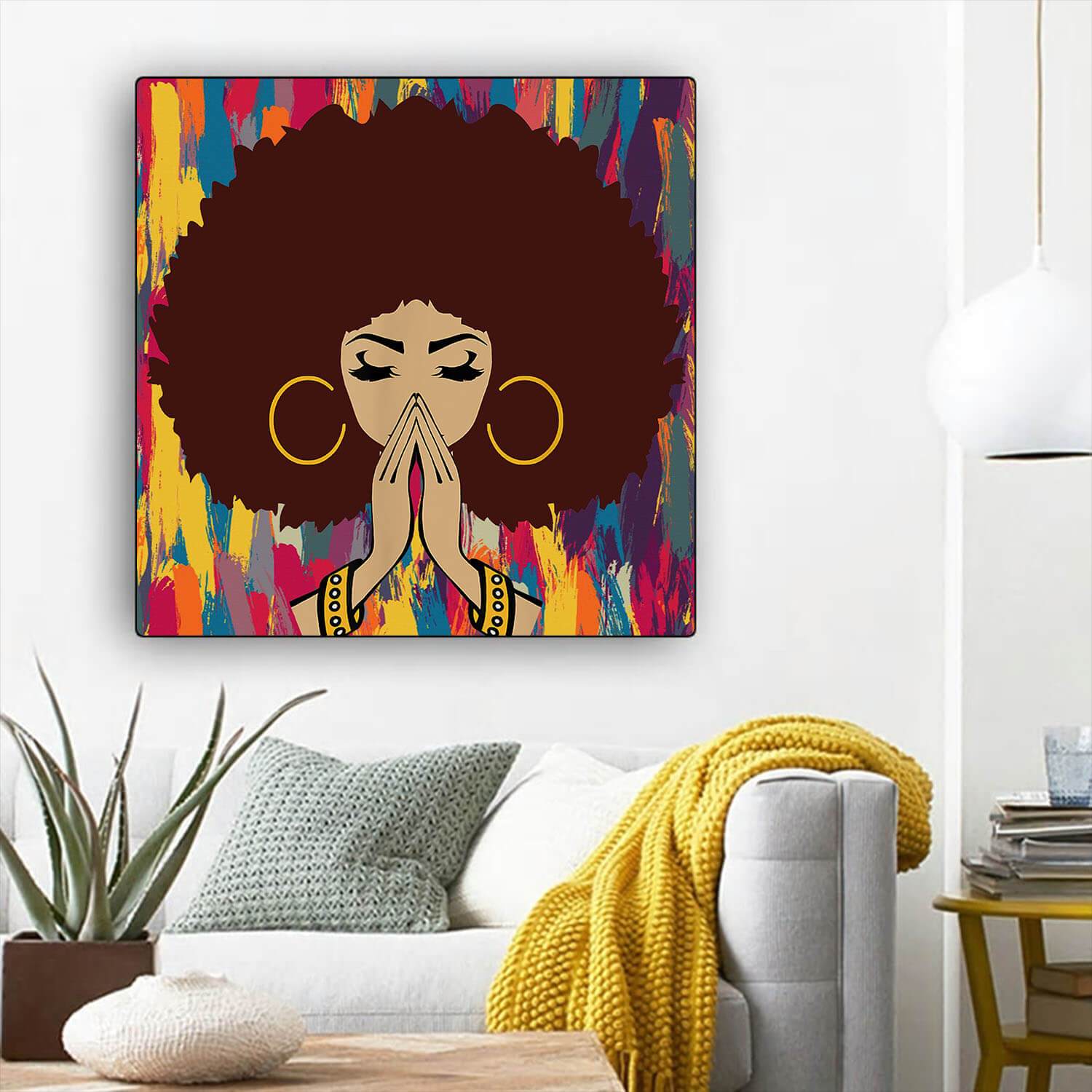 African Canvas Art Beautiful Black Girl Afrocentric Wall Art Afrocentric Home Decor Ideas BPS33884