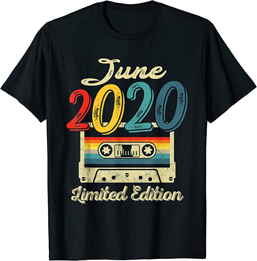 Vintage June 2020 Cassette Tape 1st Birthday Decorations T-Shirt