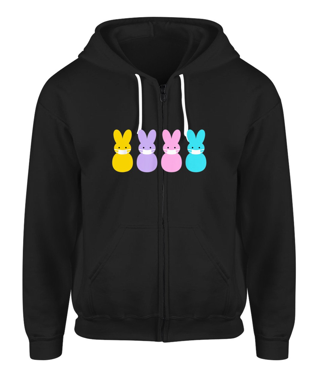 Masked Peeps Easter Peep Zip-Up Hoodie For Men Women