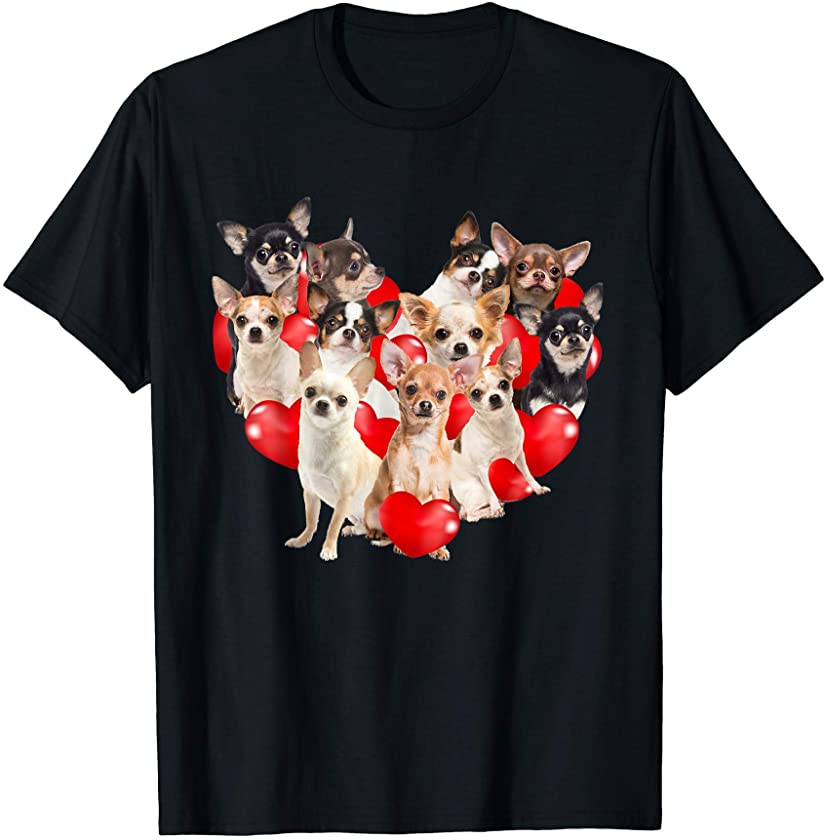 Cute Valentine’s Day Chihuahua Dog Heart Puppy T-Shirt