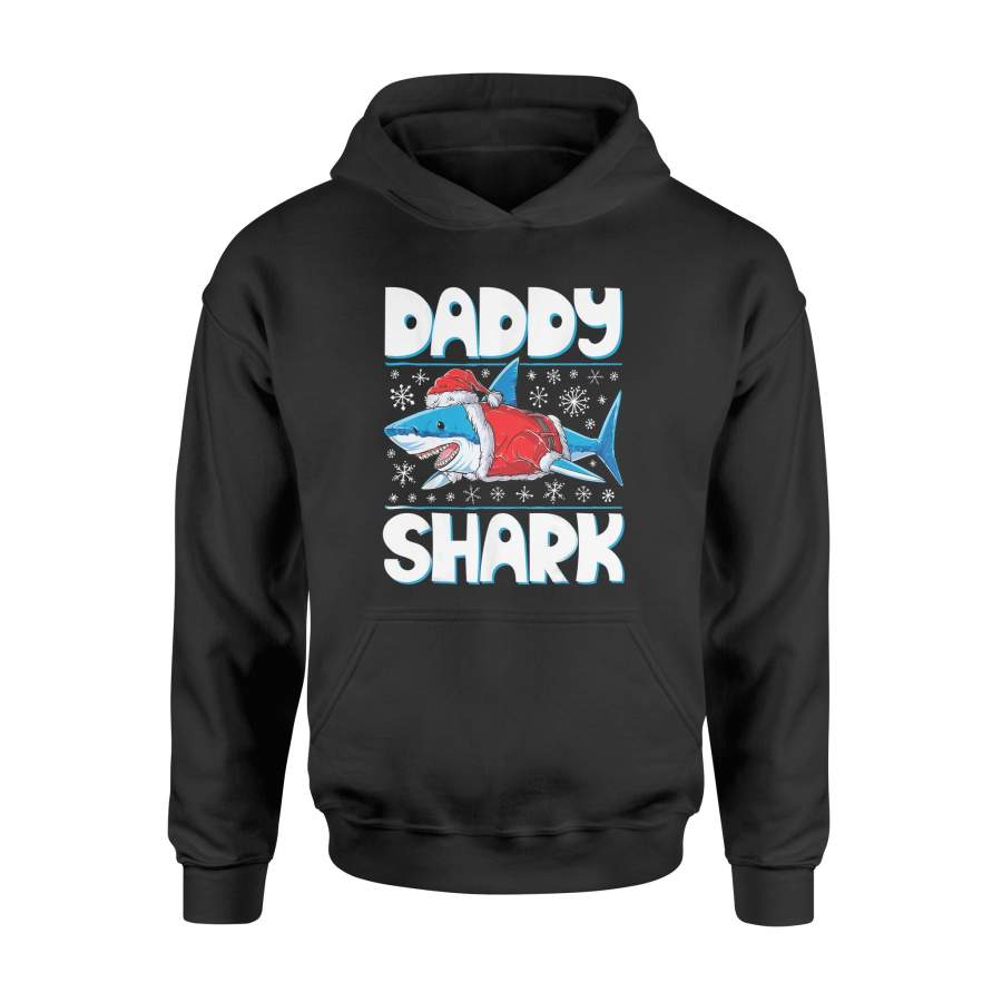 Daddy Shark Santa T shirt Christmas Family Matching Pajamas – Standard Hoodie