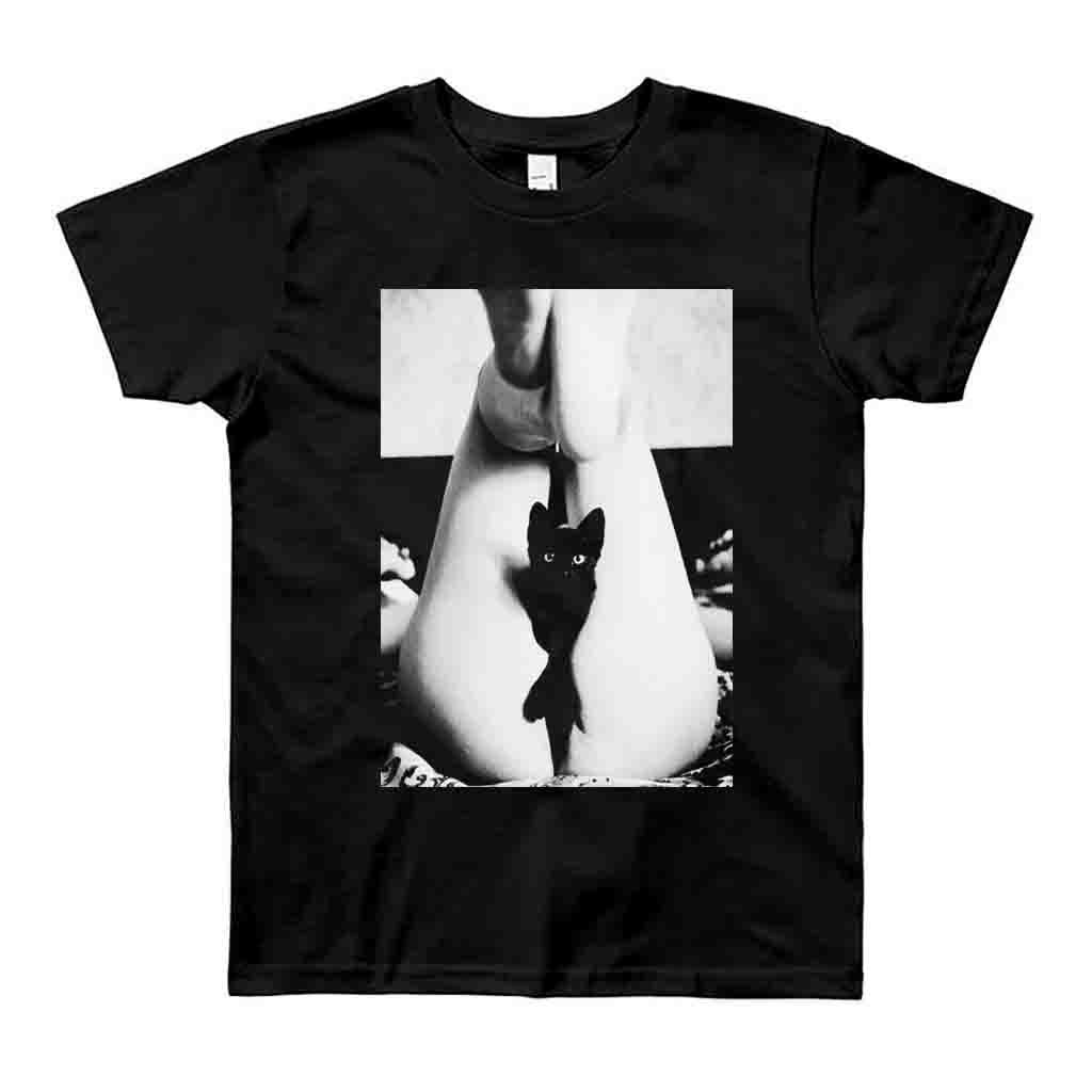 Black Cat Pussy Kitten Sexy GirlMen’s T-Shirt