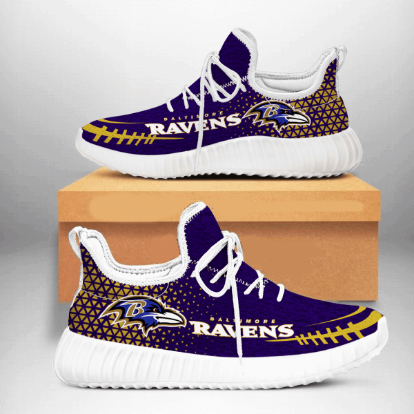 Baltimore Ravens Sneakers Custom Shoes White 5 Shoes Fan