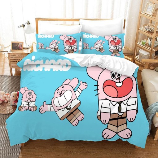 The Amazing World Of Gumball 11 Duvet Cover Pillowcase Home Decor 3D Bedding Set