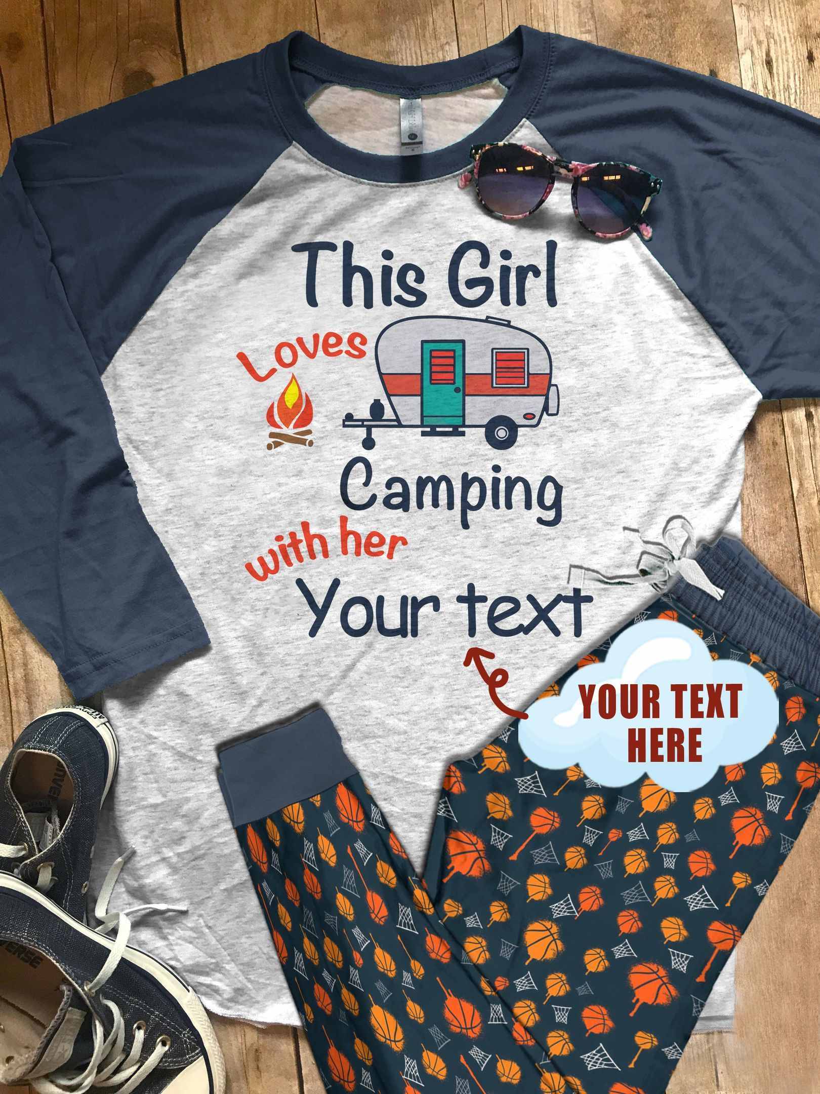 This Girl Who Loves Camping With Her (Your Text) DHC0501730TH Adult