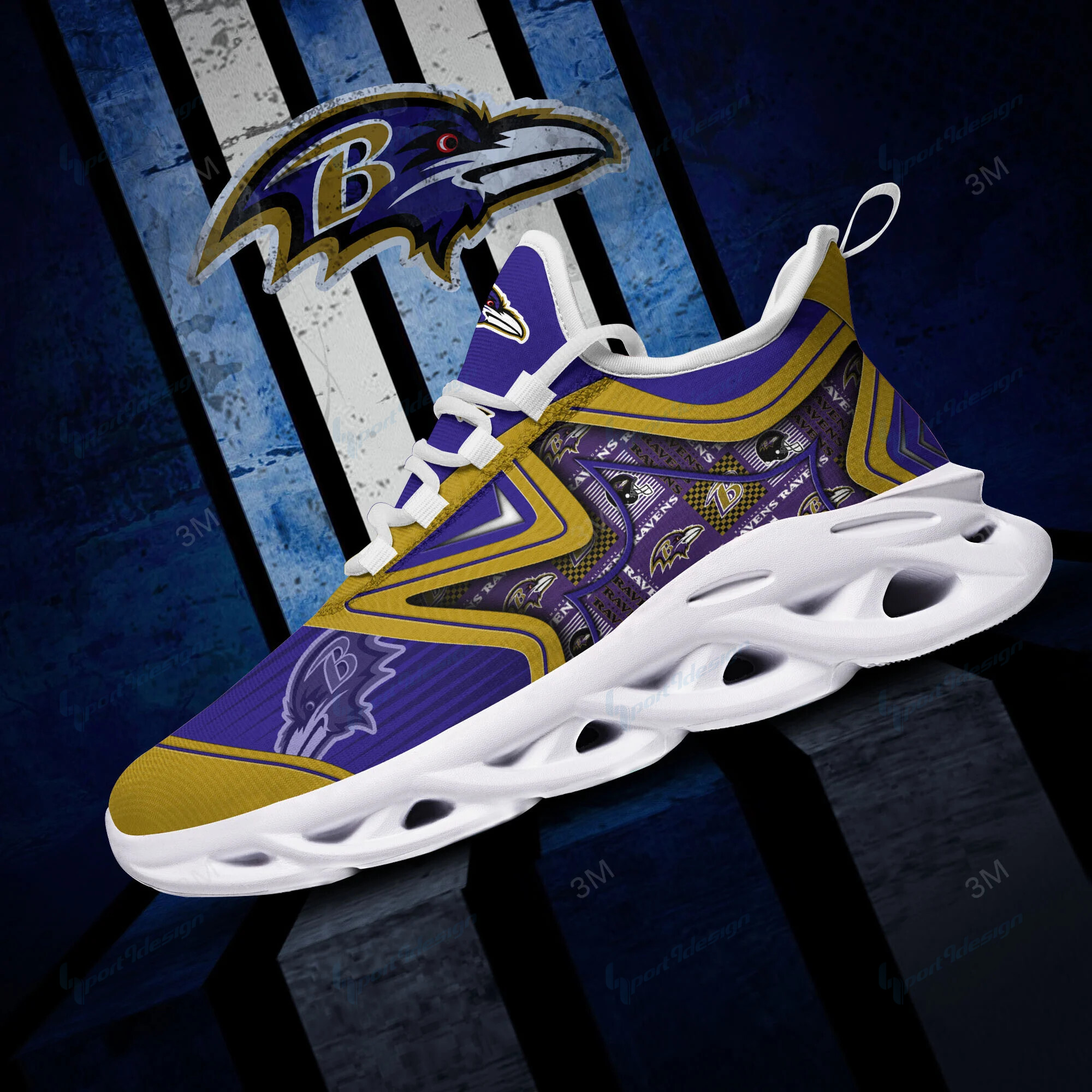 Baltimore Ravens Yezy Running Sneakers Bg887