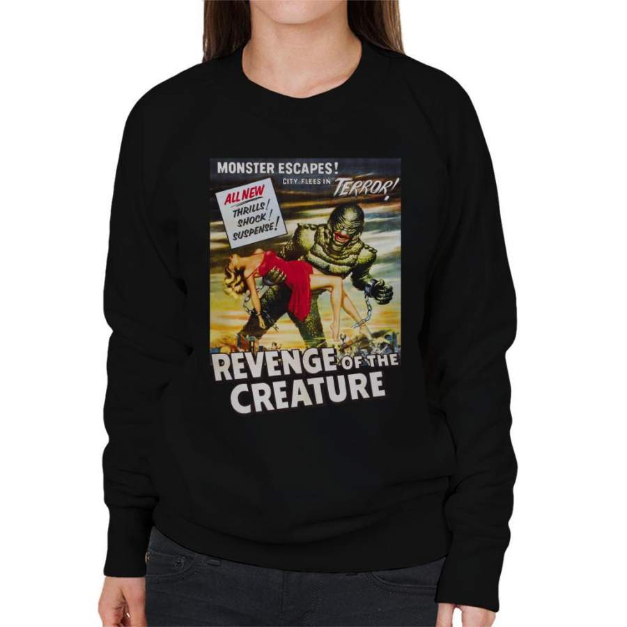 Revenge Of The Creature Movie Poster Women’s Sweatshirt