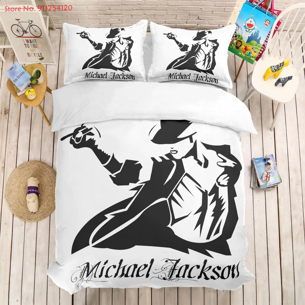 2/3 Piece Michael Jackson 3D Printed Bedding Set Duvet Covers Pillowcases Bedding Set Bedclothes Bed Linen(No Sheet)