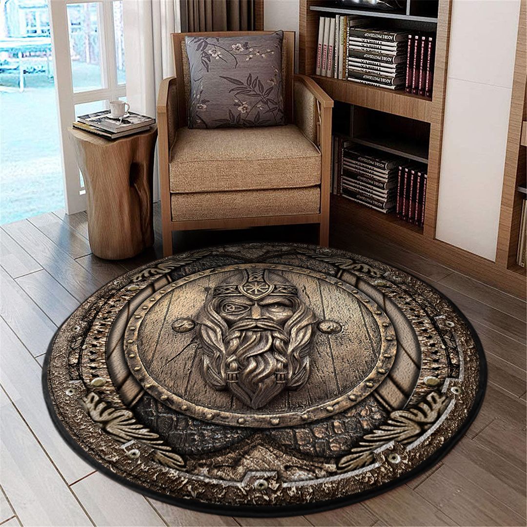 Viking Odin Round Rug