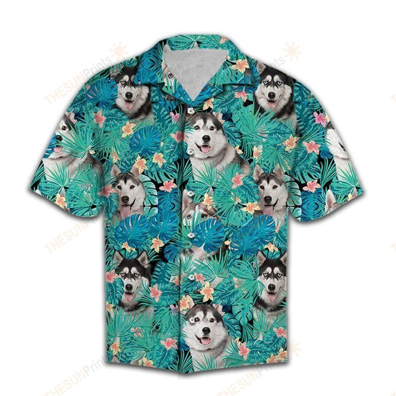 Siberian Husky Tropical Hawaiian Shirt Ha6141