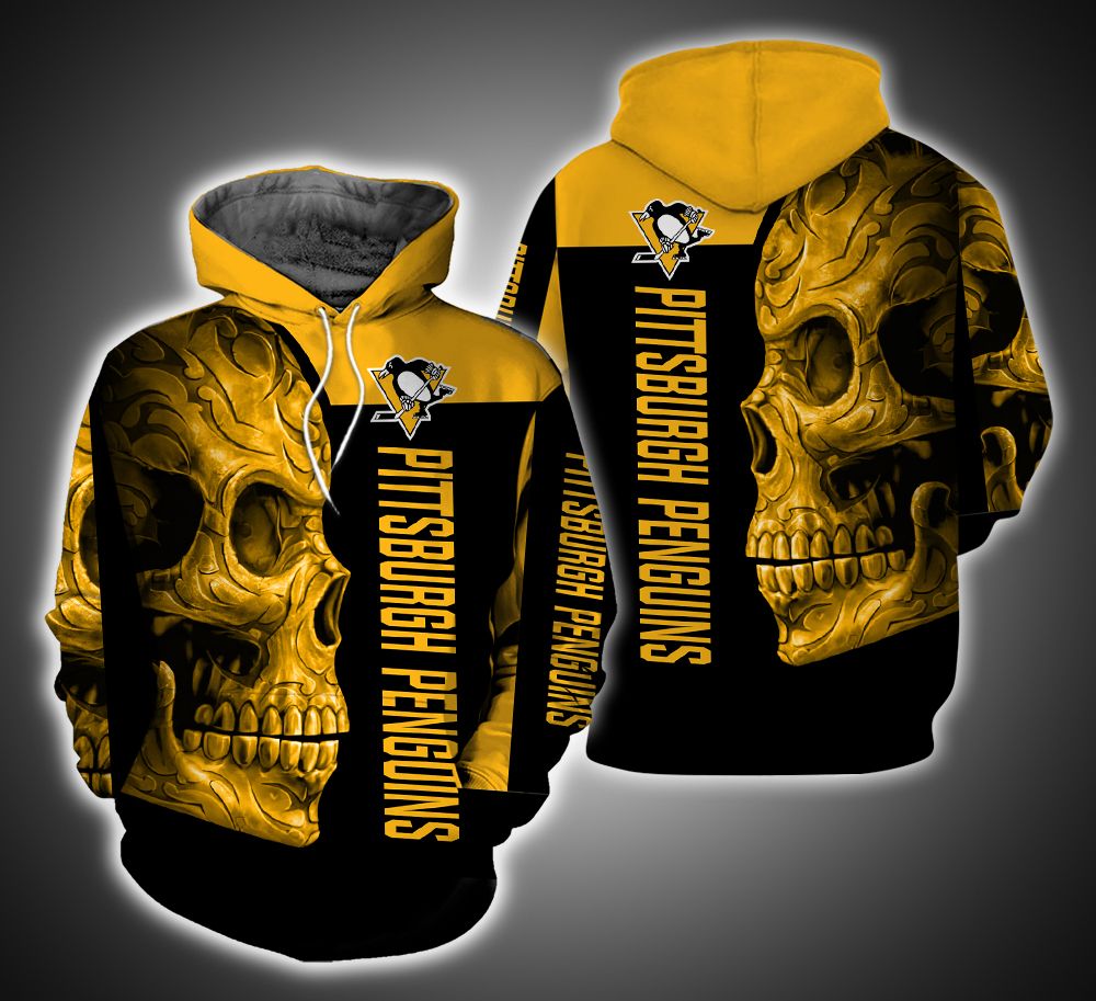 Pittsburgh Penguins Skull Ver.12.15 3D Print Hoodie