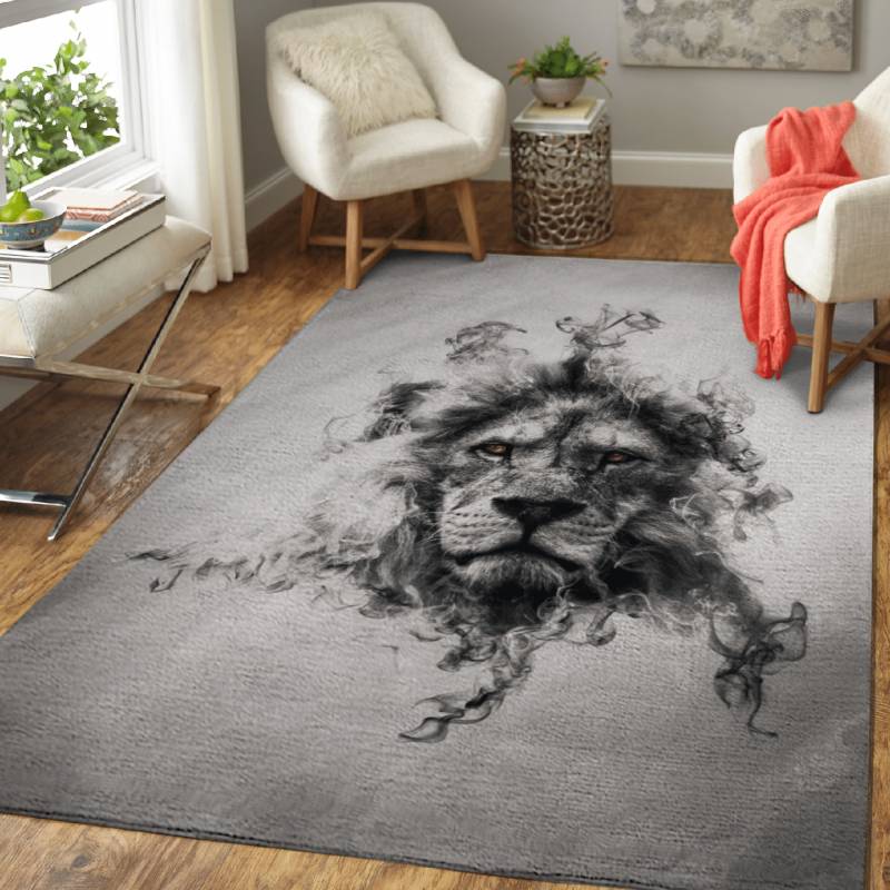 Smokey Lion – Animals Area Rug Carpet