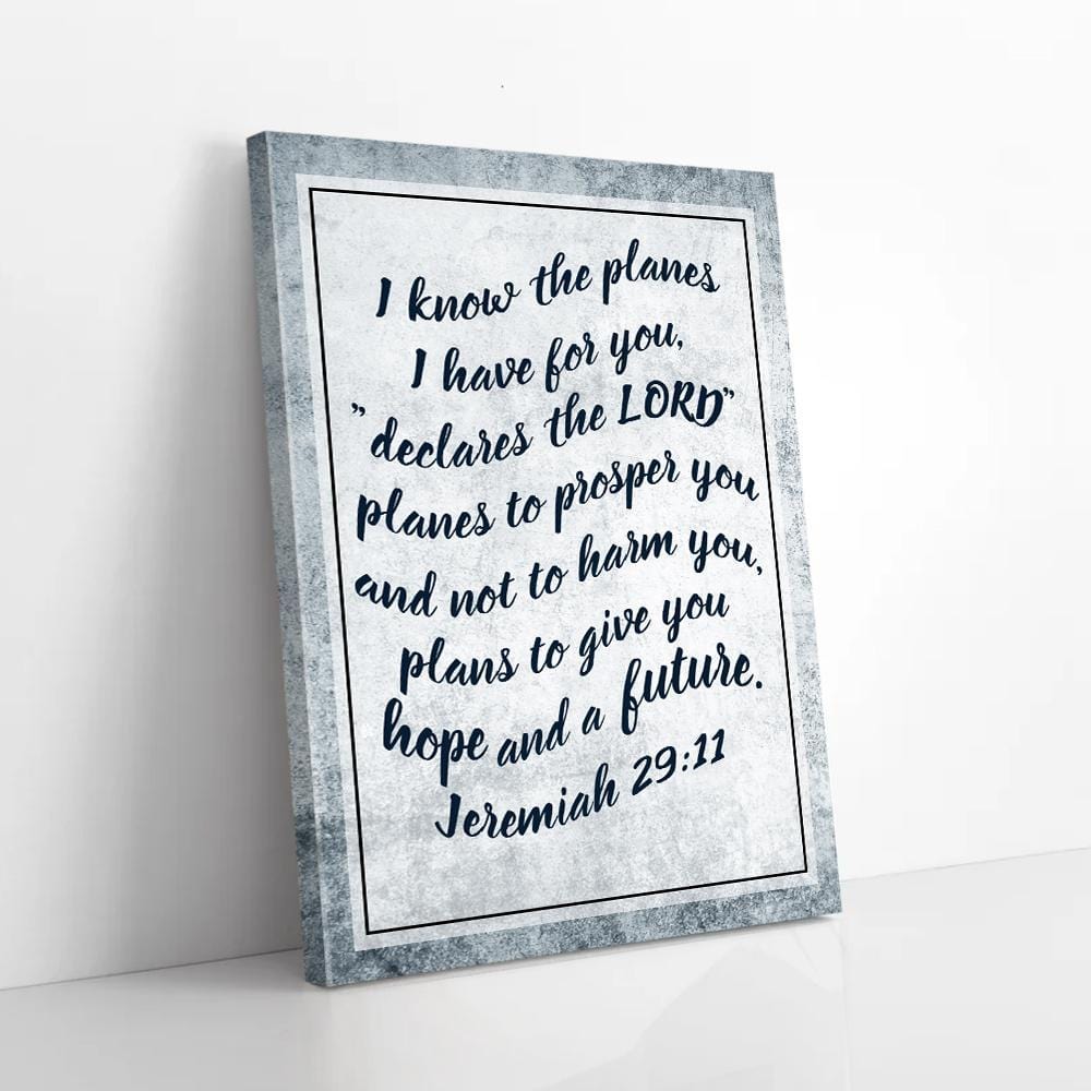 Canvas Prints I Know The Plans I Have For You Wood Vintage Christian Canvas Wall Art Home Decoration