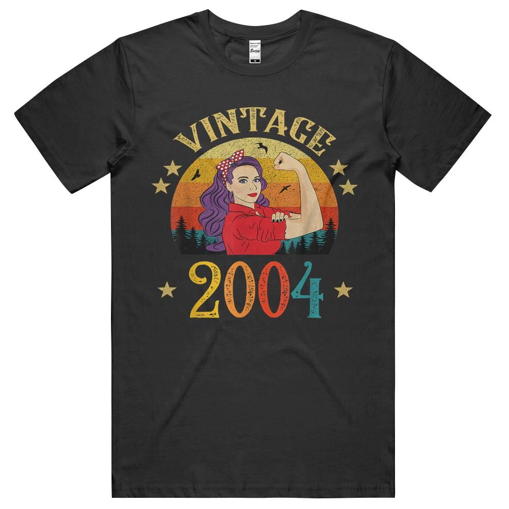 17th Birthday Gift 17 Years Old For Women Retro Vintage 2004 Unisex Shirt