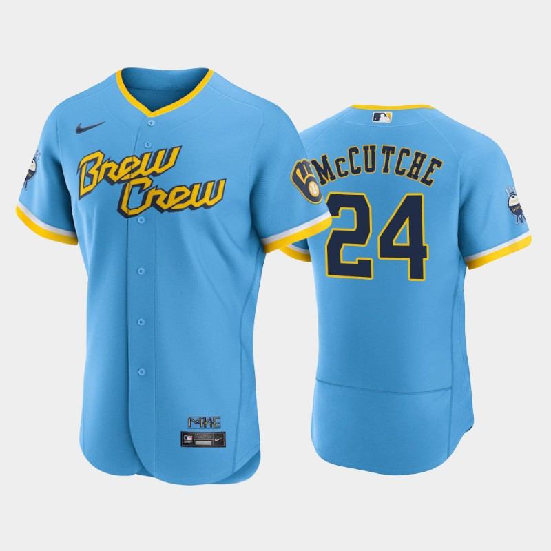 Andrew McCutchen 24 2022-23 City Connect Milwaukee Brewers Jersey – Powder Blue