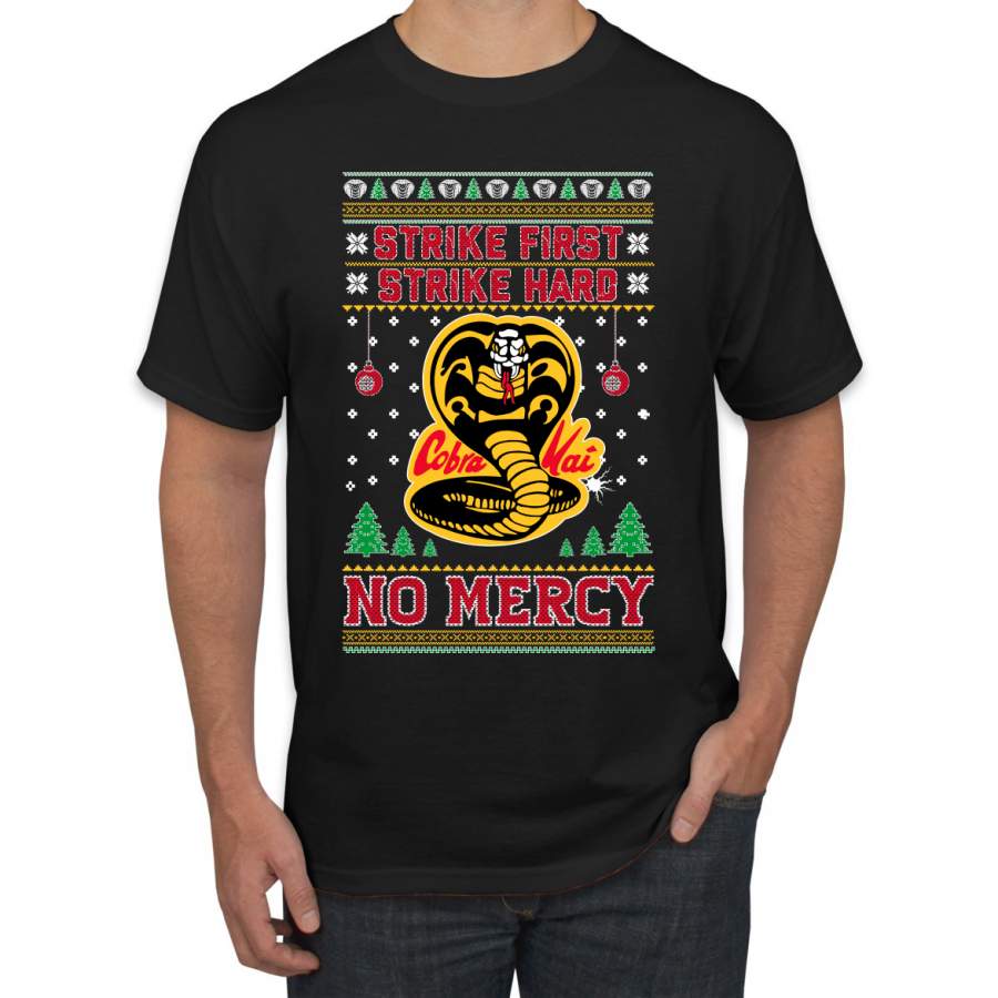 Strike First Strike Hard No Mercy Xmas Ugly Christmas Sweater Men’s Graphic T-Shirt