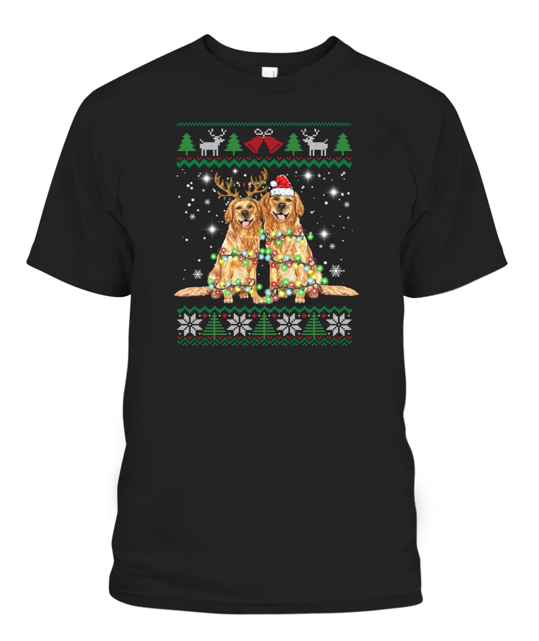 Ugly Christmas Dog Funny Christmas Gift  Unisex T Shirt | Adult | T18058