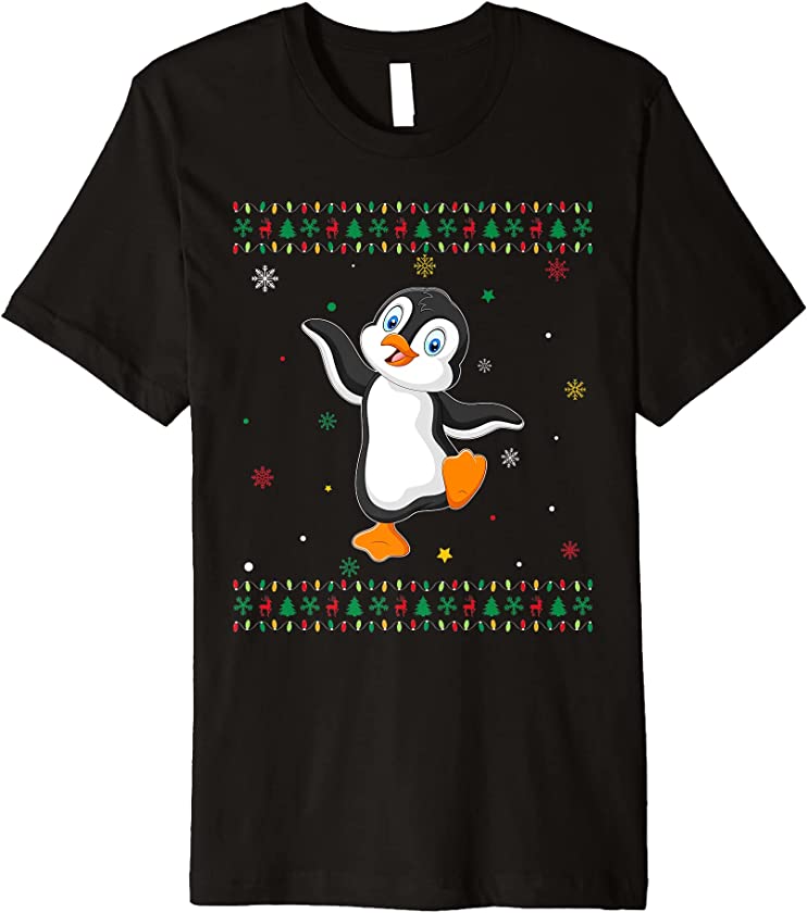 Matching Outfits For Holiday Party Penguin Ugly Christmas Premium T-Shirt