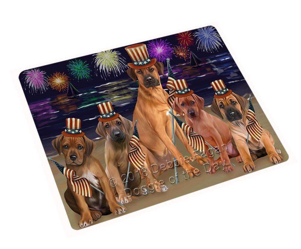 4Th Of July Independence Day Firework Rhodesian Ridgebacks Dog Blanket Blnkt56442 (37X57 Sherpa)