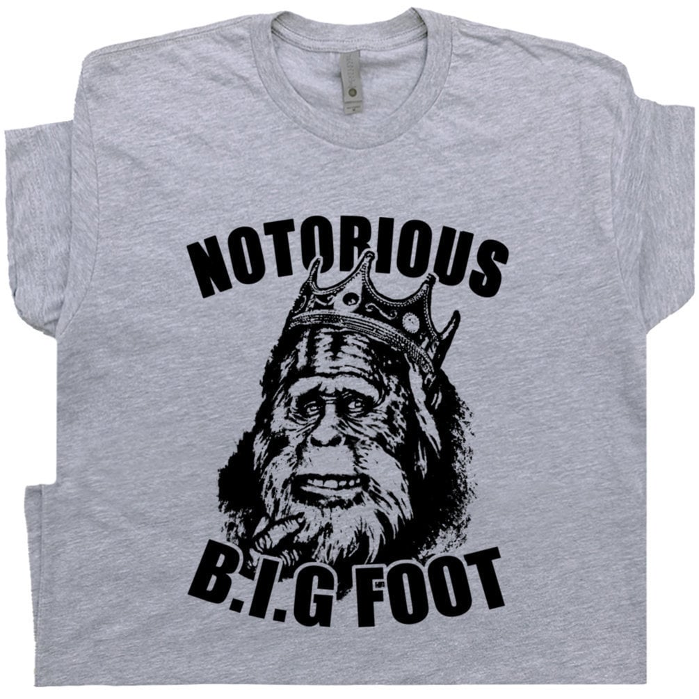 Notorious Bigfoot T Shirt Funny Sasquatch Shirts Funny Graphic Tee Cryptid Retro Cryptozoology Shirt For Men Women Kids Yeti Shirt