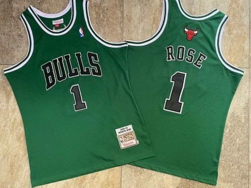 Chicago Bulls Derrick Rose #1 NBA Classic Green Jersey