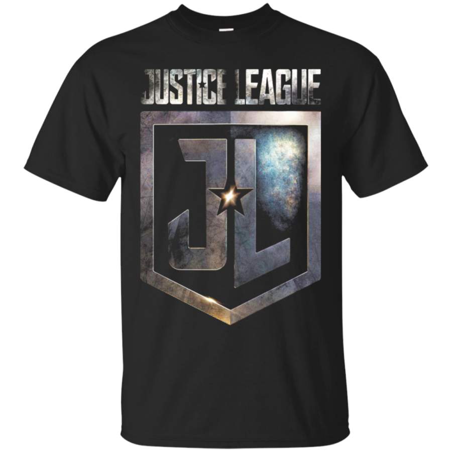 AGR DC Comics In 3D Style Shield Logo Justice League T-Shirt