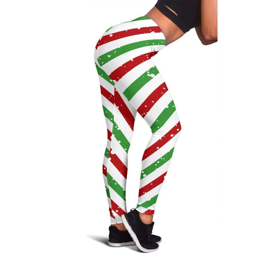 Christmas Candy Red Green White Leggings