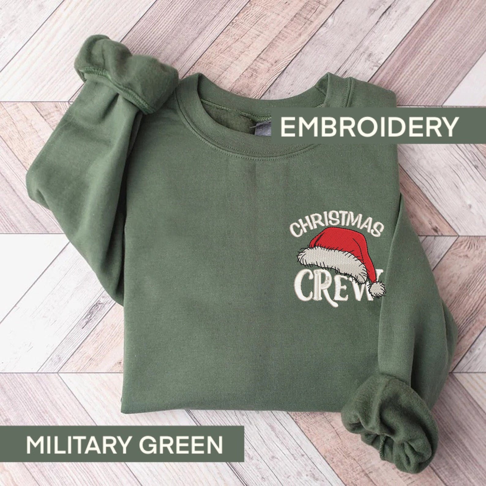 Christmas Crew Embroidered Sweatshirt 2D Crewneck Sweatshirt All Over Print Sweatshirt For Women Sweatshirt For Men Sws5261