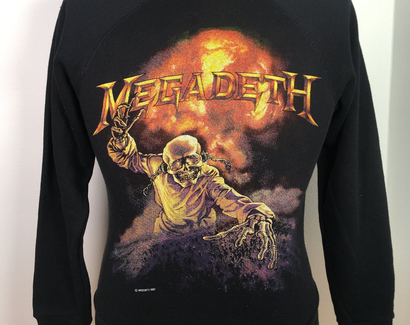 1987 Megadeth Peace Kills True Vintage Tultex Shirt Tee 1980S Heavy Metal / Tour Concert Promo