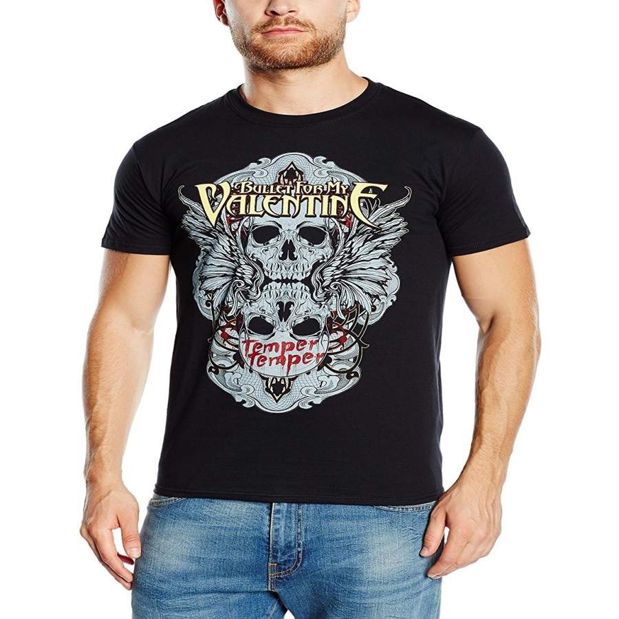 Download Fashion Bullet For My Valentine Winged Skull T Shirt ...