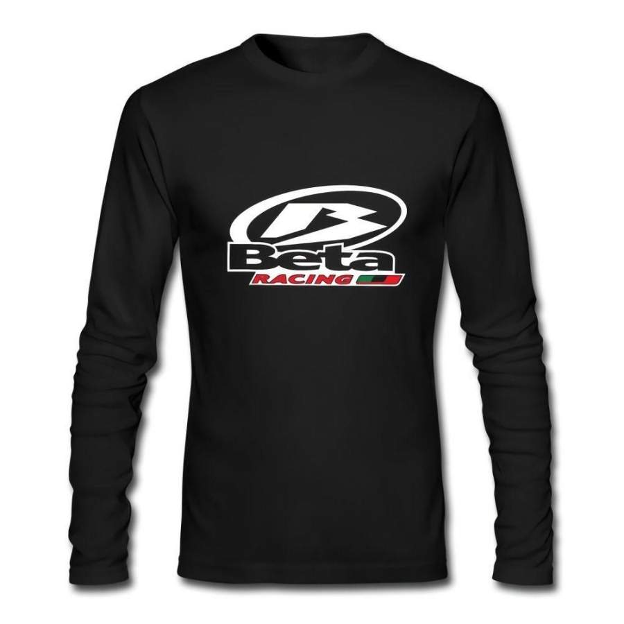 New Beta Racing Italia Logo Long Sleeve Black T-Shirt Mens Black T Shirt