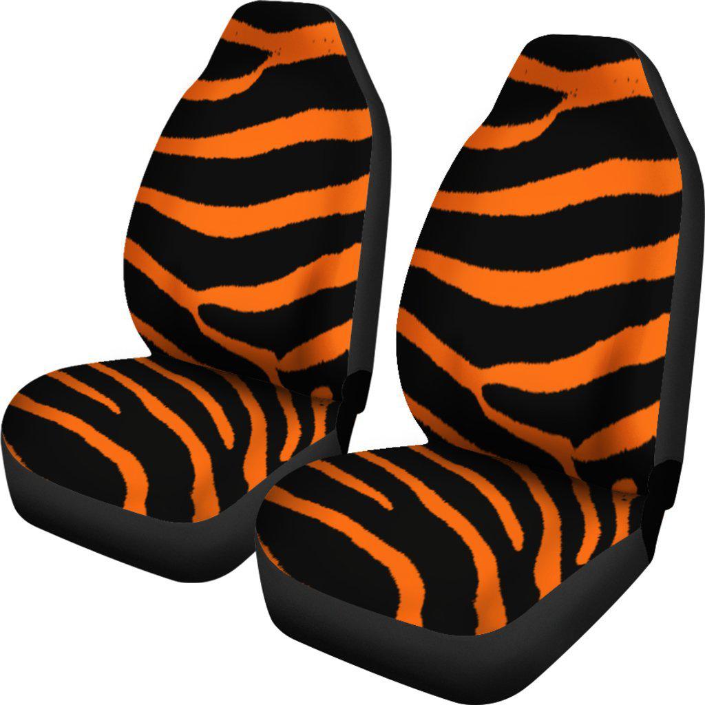 Zebra Orange Design Seat Covers