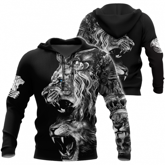 Unisex Hoodie All Over Print Lion Gifts Lion Tattoo All Over Printed Us Unisex Size Hoodie