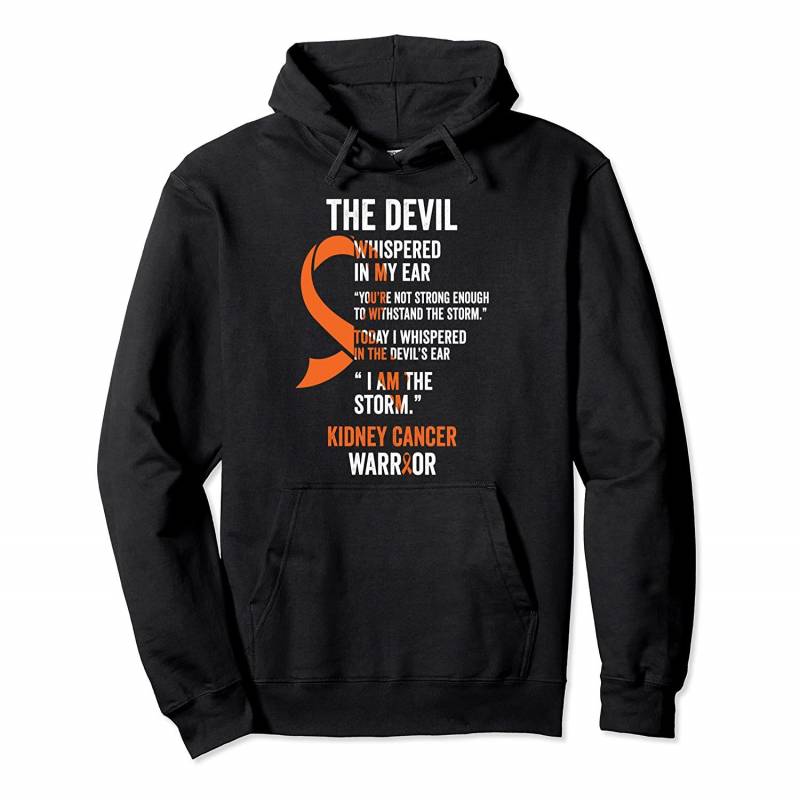 The Devil- Kidney Cancer Awareness Support Ribbon Pullover Hoodie