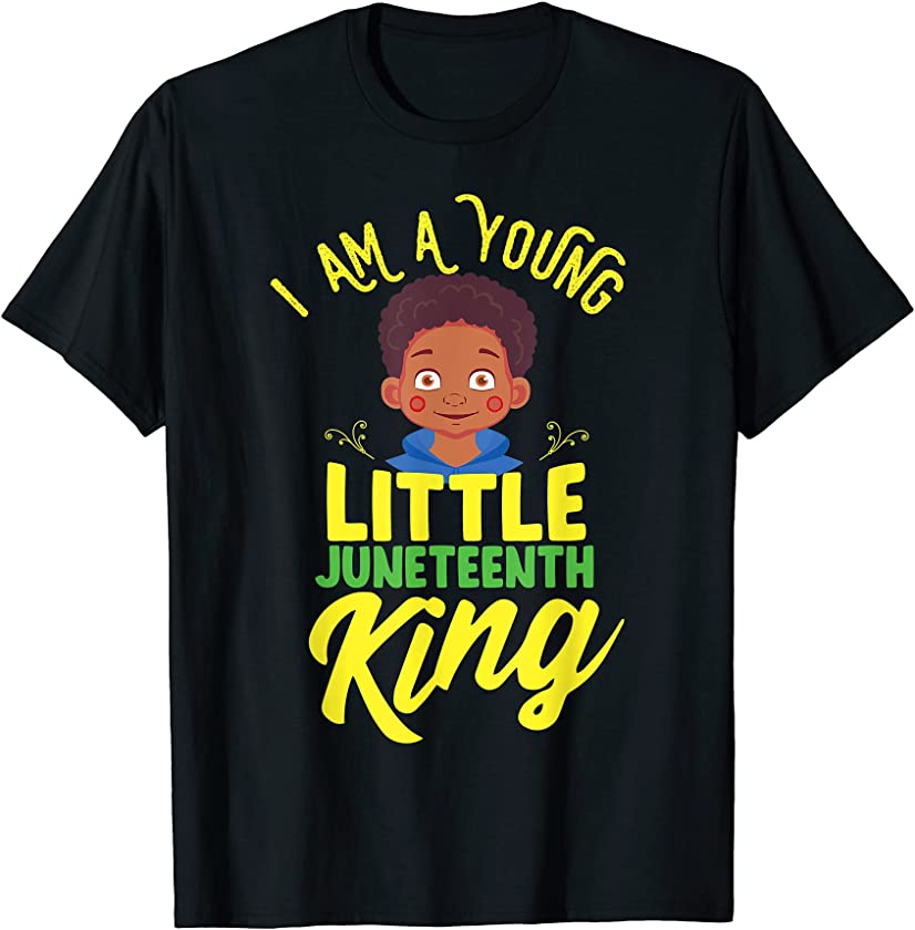 Young Little Juneteenth King Melanin Son Toddler Outfit T-Shirt