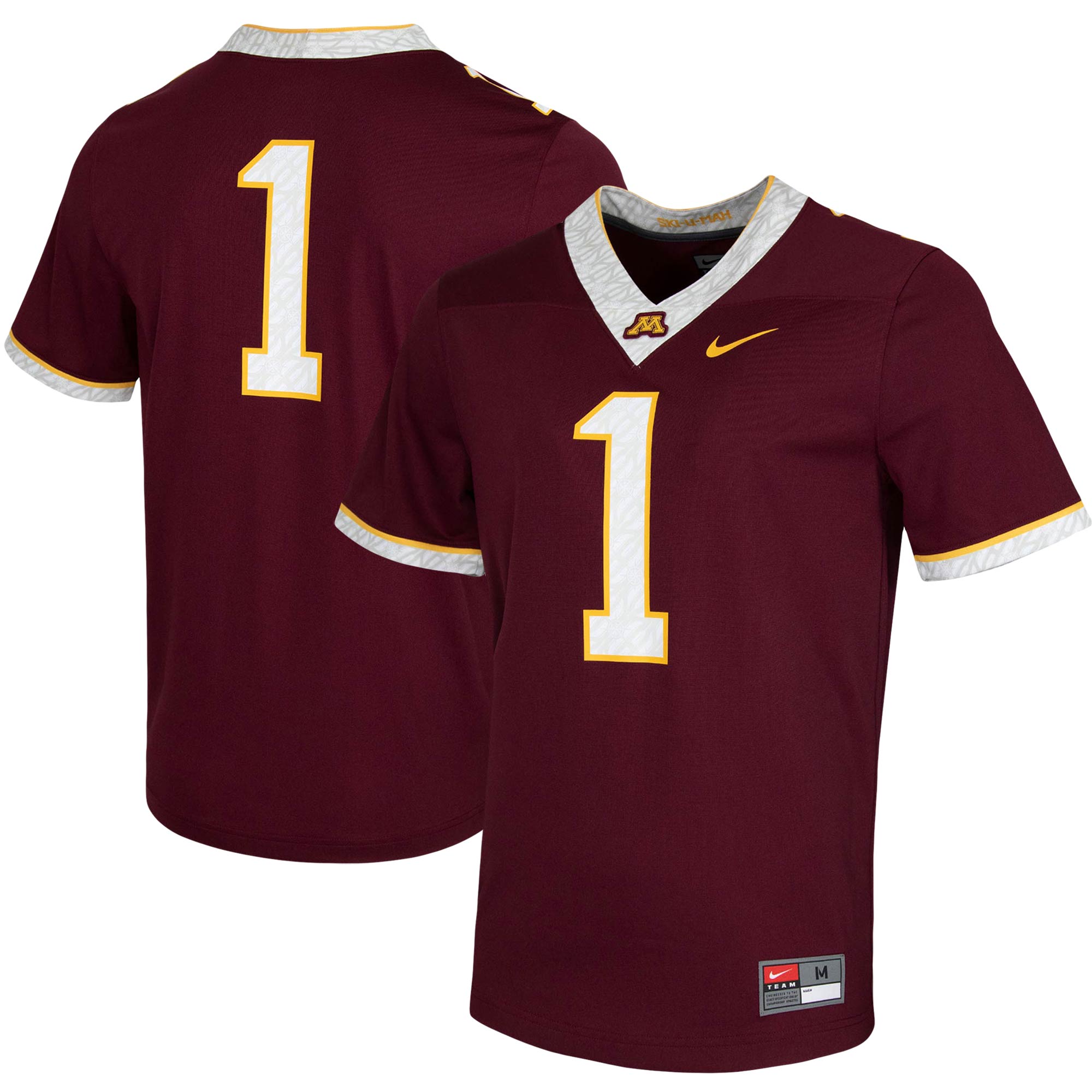 #1 Minnesota Golden Gophers Untouchable Game Jersey – Maroon