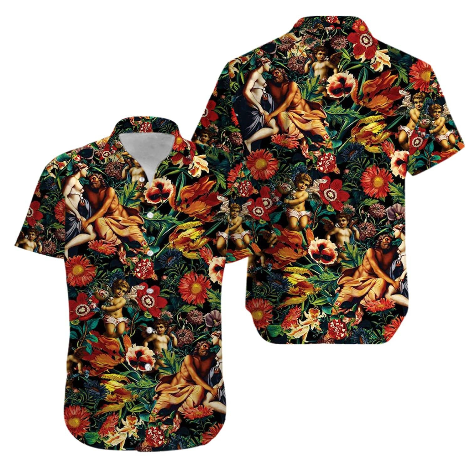 Hera Zeus Garden Hawaii Aloha Shirts Kv Ha20884