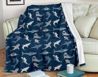 Sharks Cla0510282F Sherpa Fleece Blanket