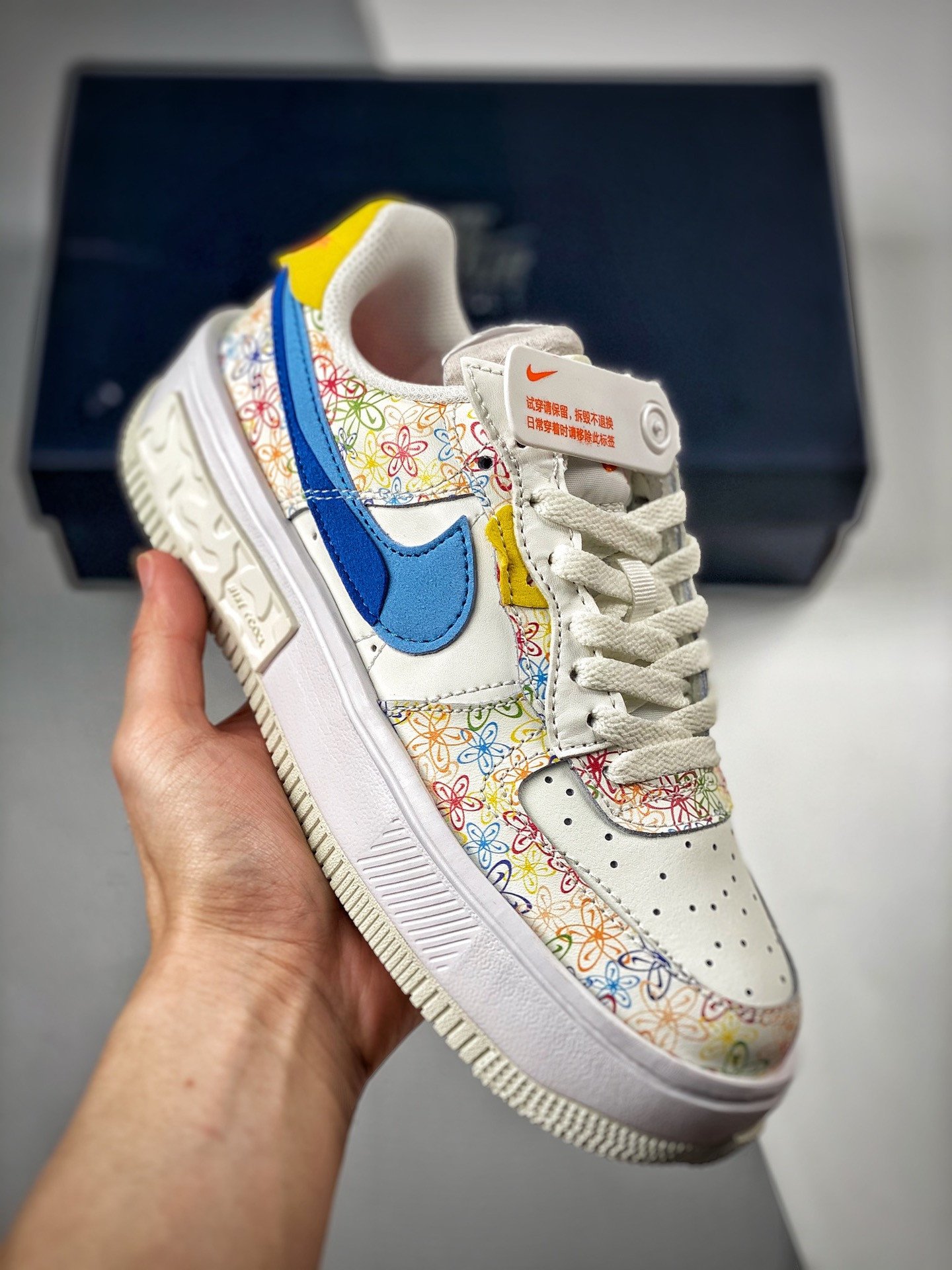 Nike Air Force 1 Fontanka Flowers SailUniversity BlueVivid Sulfur 5340628