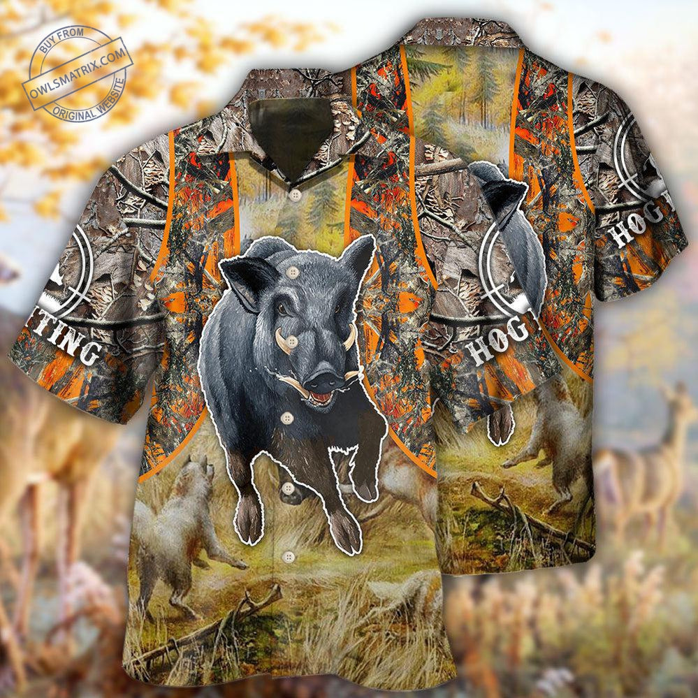 Hog Hunting Camo Hawaii Shirt Ha108127