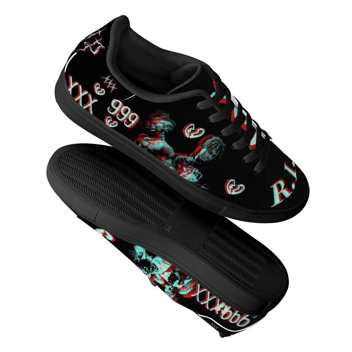 Juice Wrld And XXXTentacion Low top Leather Skate Shoes, Tennis Shoes ...