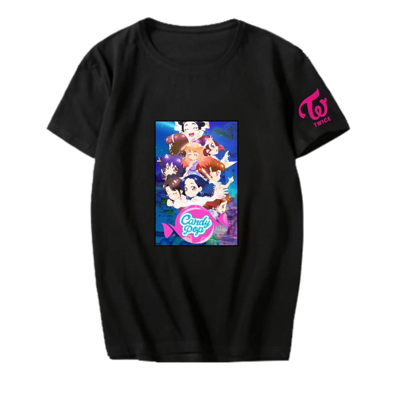 Twice Candy Pop Cartoon Printed Cotton Cute T-Shirt