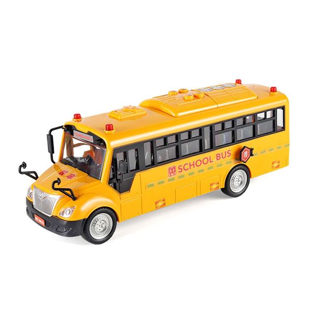 Simulation Inertial School Bus Toys School Car Model Lighting Car Toys for Kids Educational Interactive Toys Child Gifts alx