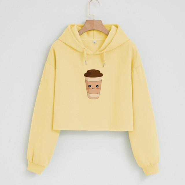 Sweet Cup Of Joe Soft Cropped Hoodie